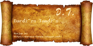 Darázs Tamás névjegykártya